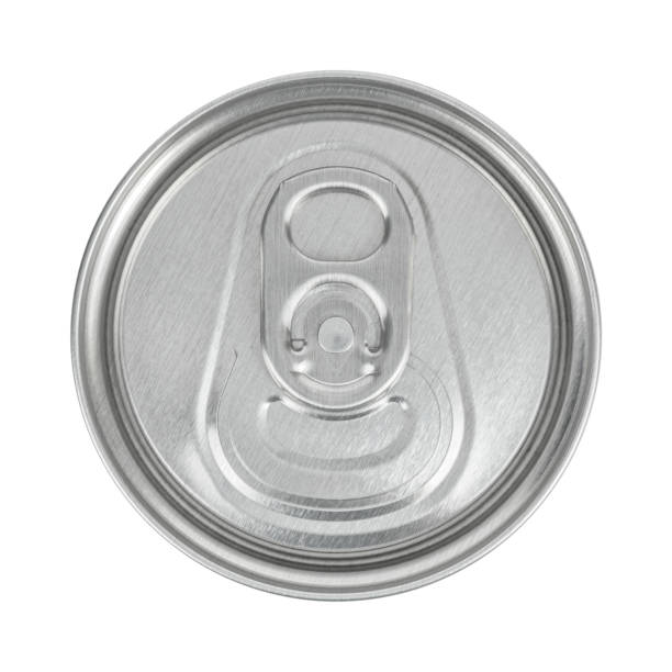 istock Top view of aluminum can, isolated on white 1293895898