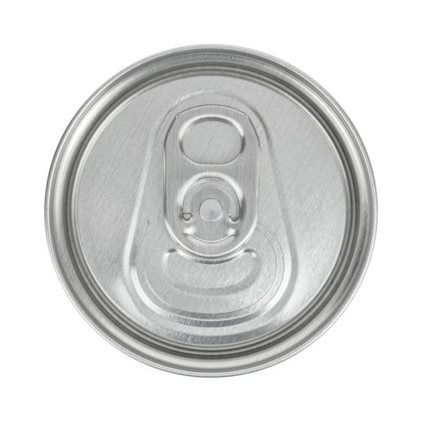 Top view of aluminum can, isolated on white Top view of aluminum can, isolated on white. Closeup shot of the top of a canned drink on top of stock pictures, royalty-free photos & images