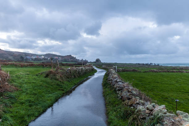 istock Landscape on the Channel coast at Auderville (Normandie, France) 1293904106