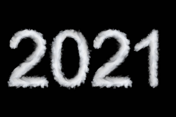 istock New Year 2021, cloud style digits, isolated on black 1293910991