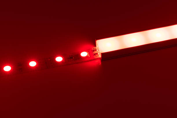 istock led strip red light in aluminum channel diffuser 1293911858