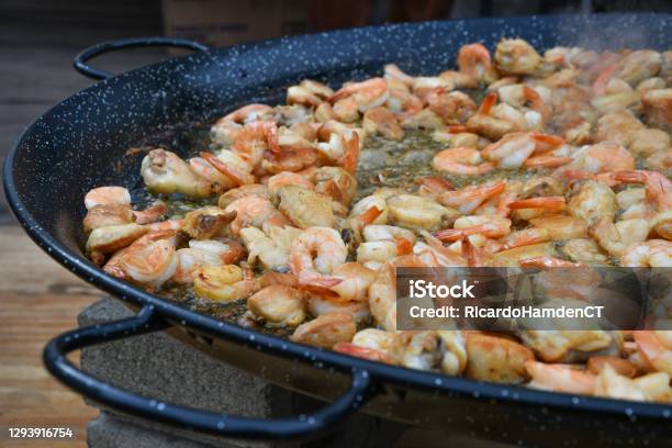 Paella Stock Photo - Download Image Now - Bean, Chicken Meat, Color Image