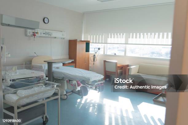 Empty Delivery Room At Hospital Inn A Sunny Day Stock Photo - Download Image Now - Delivery Room, Hospital, No People