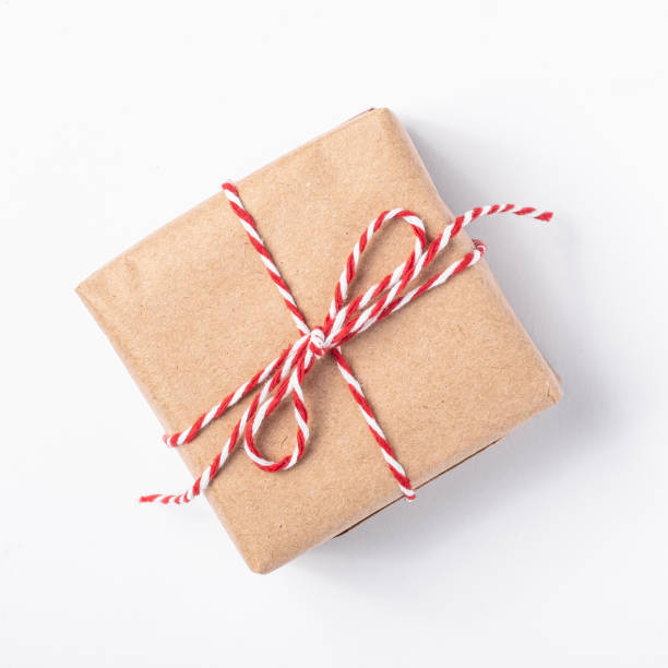 istock Christmas holidays zero waste paper giftbox wrapping 1293919857