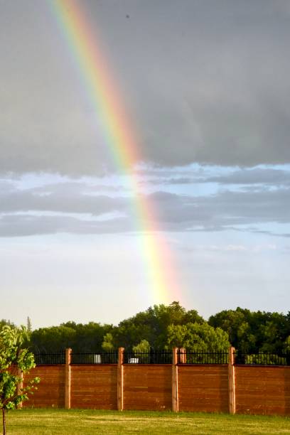 at the end of the rainbow - end of the rainbow imagens e fotografias de stock