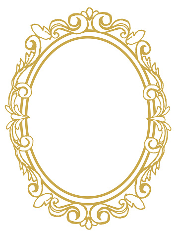 golden frame with ornaments