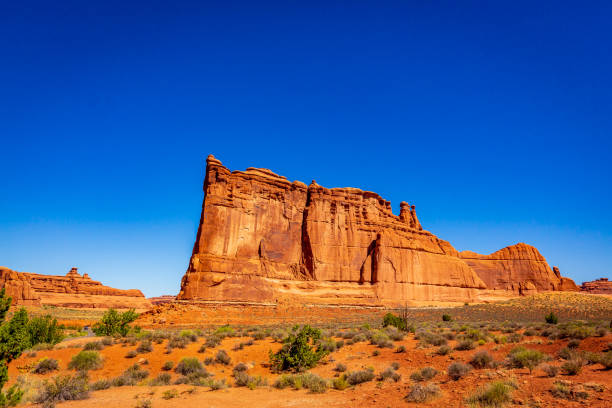 Tower of Babel in Arches National Park stock photo