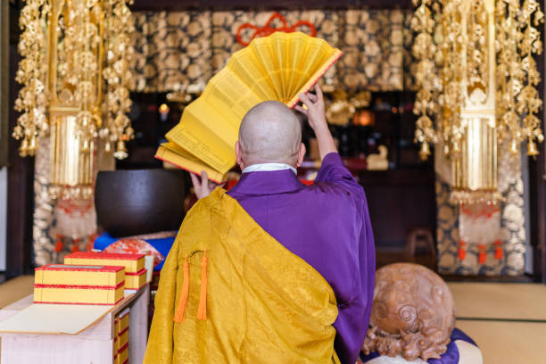 istock Monk praying for the new year 1293962123