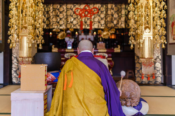 istock Monk praying for the new year 1293962125