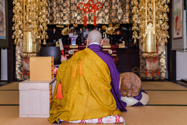 istock Monk praying for the new year 1293962126