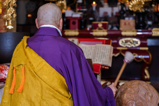 istock Monk praying for the new year 1293962133