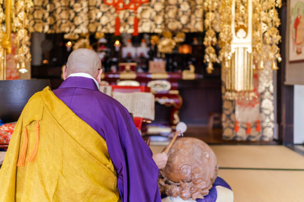 istock Monk praying for the new year 1293962144
