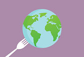 istock A globe with a fork 1293977283