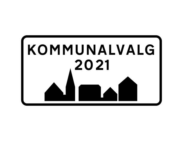 Danish municipalities elections 2021 called kommunalvag in danish language Danish municipalities elections 2021 called kommunalvag in danish language major cities stock illustrations