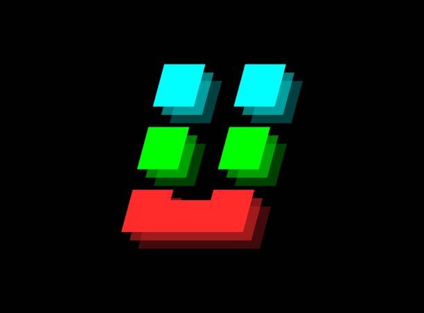istock Rgb color font logo,  U letter vector desing.Dynamic split red, green, blue color on black background. For social media,design elements, creative poster, web template and more 1293984389