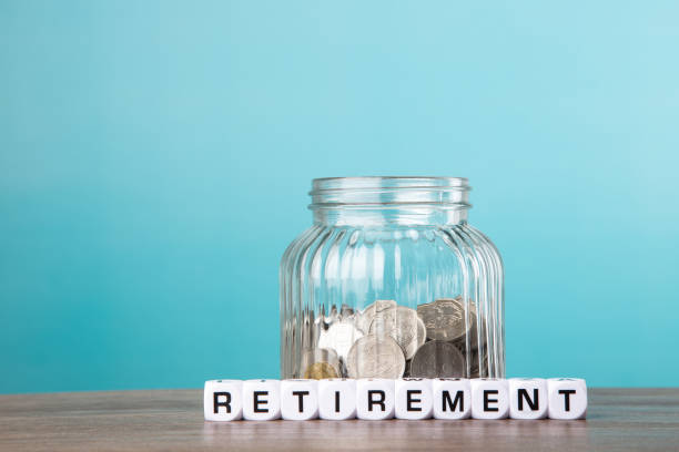 istock Saving money for retirement plan. Retirement Conceptual 1294001132