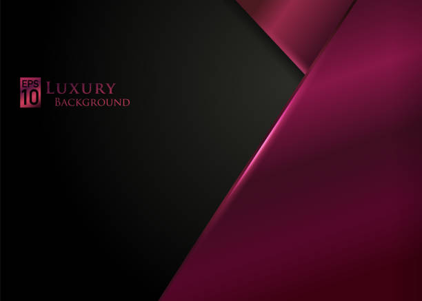 ilustraciones, imágenes clip art, dibujos animados e iconos de stock de plantilla de lujo diagonal degradado rosa geométrico sobre fondo negro. estilo abstracto. - backgrounds pink luxury dark