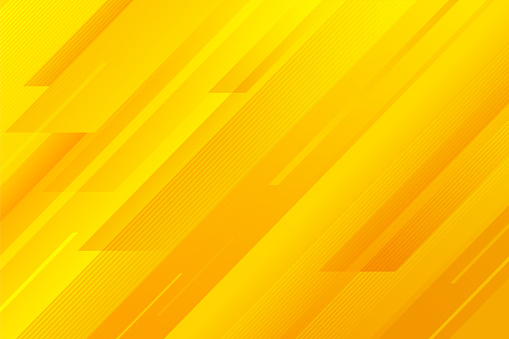 Abstract modern yellow-orange striped diagonal lines on gradient background. Vector illustration