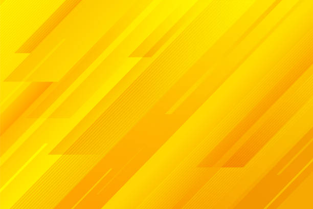 Abstract odern yellow-orange striped diagonal lines on gradient background. vector art illustration
