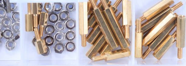 istock Brass Standoff Spacer Male and Female set in plastic container 1294003294