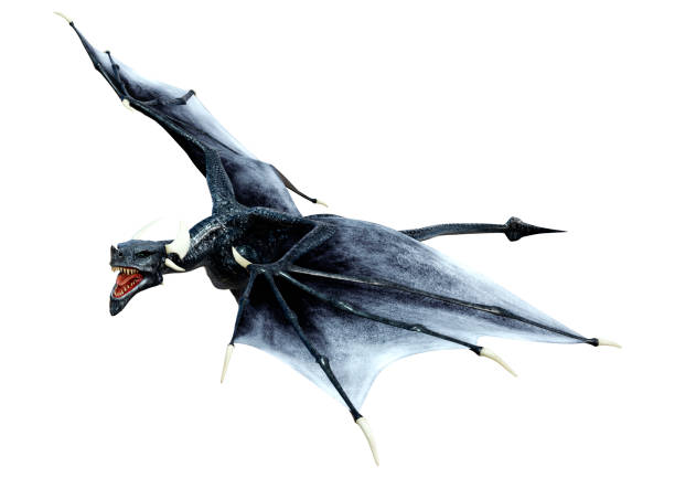 istock 3D illustration fantasy dragon on white 1294003929