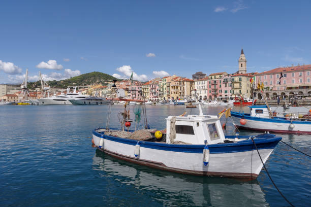 istock Imperia Oneglia ancient fishing harbour, Italy 1294008807