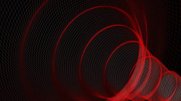 istock Abstract red waved texture on black background - 3D rendering video clip 1294012674