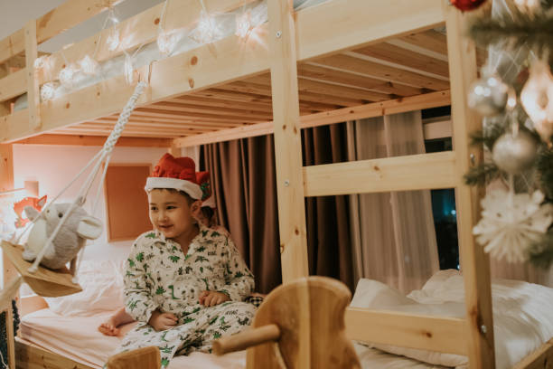 istock Christmas holiday in son and daughter's bedroom 1294012825