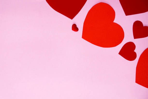 istock Valentine's Day background. Hearts on pastel blue background. Valentines day concept. Flat lay, top view, copy space 1294014690