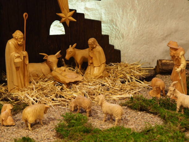 istock Christmas nativity scene made from models 1294019187