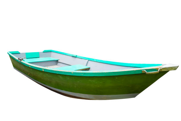 istock wooden oar boat isolated on a white background 1294020305