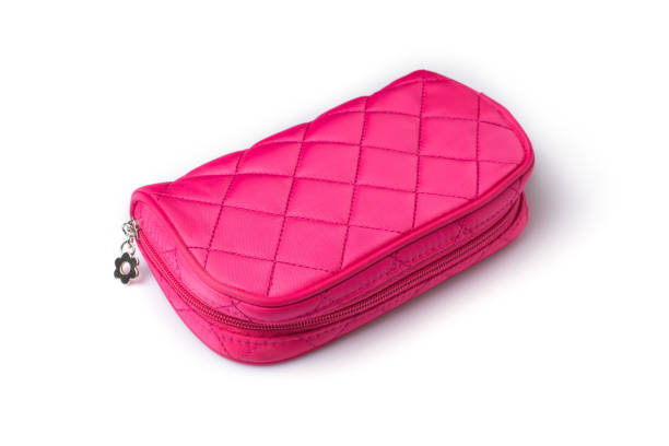 istock Bright pink textile travel cosmetic bag 1294023839