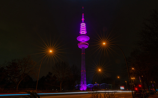 Illuminated TV Tower Hamburg