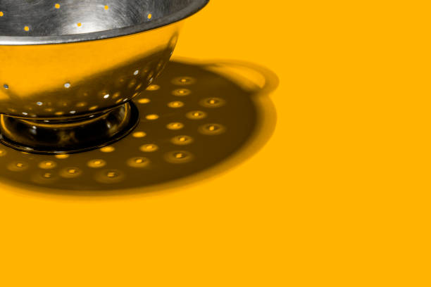 Metal sieve isolated on a white background.