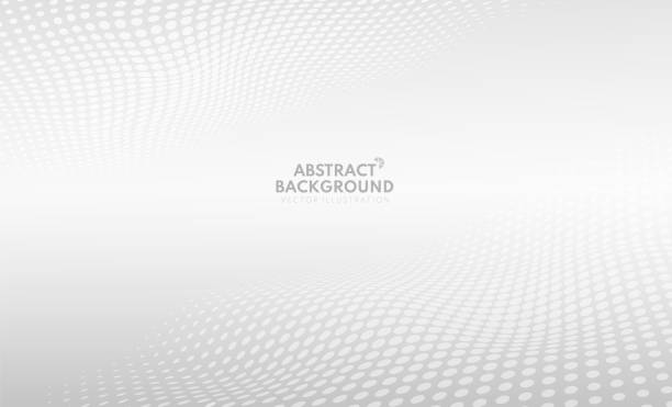 Basic RGB Abstract pattern dots gray color halftone perspective background with copy space. Modern futuristic template design. Vector illustration dark grey background circular stock illustrations