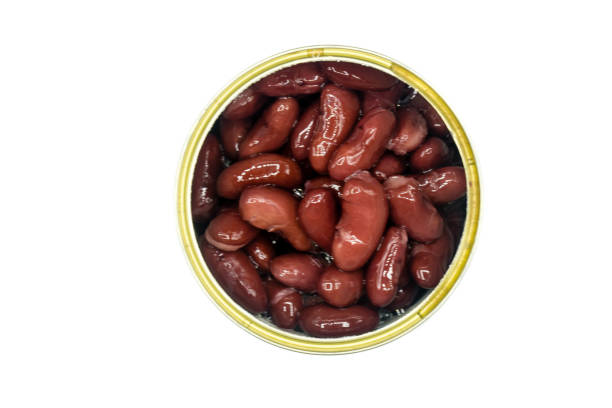 istock Kidney beans in can isolated on white background top view 1294043498