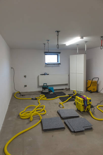 istock Drying a concrete floor under a fabric covering. After pouring, initial drying, and then drilling and blowing hot air 1294046101