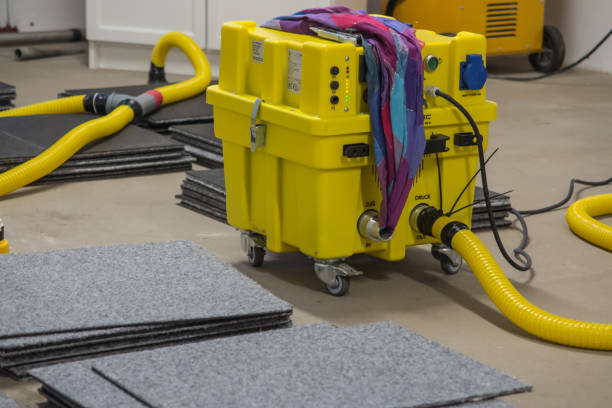 istock Drying a concrete floor under a fabric covering. After pouring, initial drying, and then drilling and blowing hot air 1294046160
