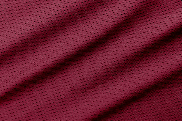 football rouge, basket-ball, volley-ball, hockey, rugby, crosse et maillot de handball jersey tissu texture sports wear fond - polyester photos et images de collection