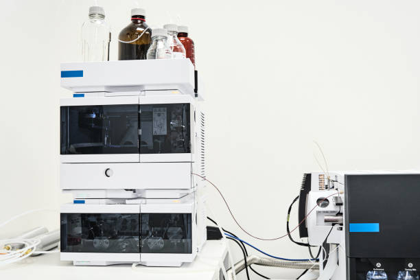 LC MS system. Liquid chromatography with qTOF mass detector. Chemical laboratory, clinical analysis LC MS system. Liquid chromatography with qTOF mass detector. Chemical laboratory, clinical analysis. chromatography stock pictures, royalty-free photos & images