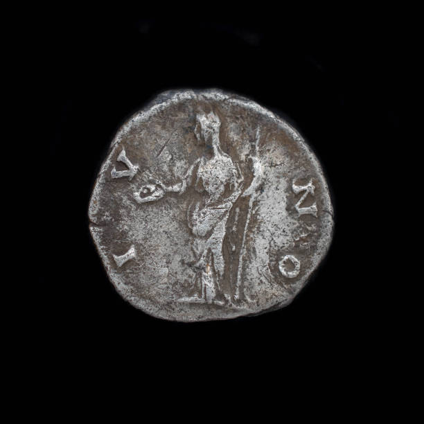 istock Roman silver denarius. Ancient roman silver coin. 1294051010