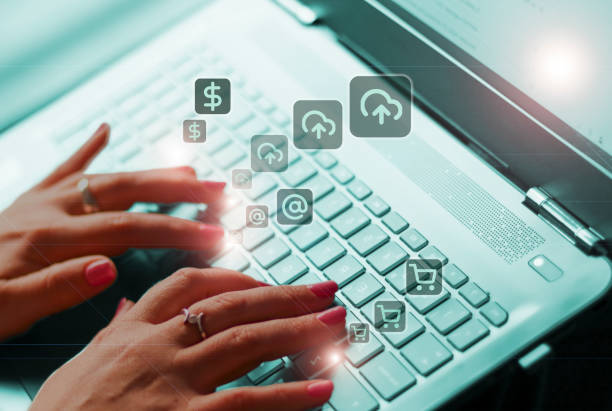 istock Woman typing laptop 1294051665