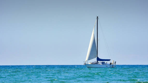 istock A sailboat in the blue sea 1294054854