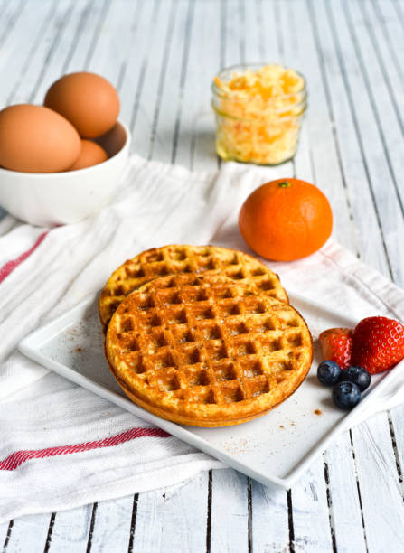 istock Homade Savory Chaffles - Egg and Cheese Waffles 1294060064