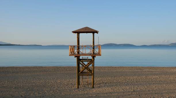 Lifeguard tower in Izmir Cesme Turkey