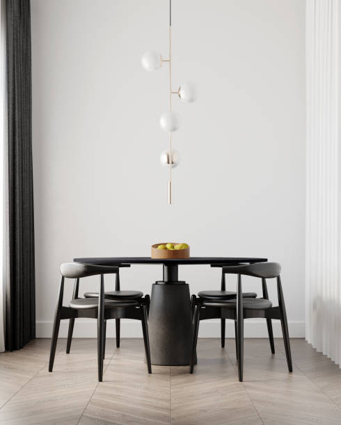 istock Interior Dining Room Wallpaper Mockup 1294068900
