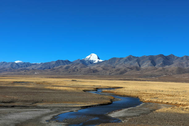Mount Kailash in Tibet, South face stock photo