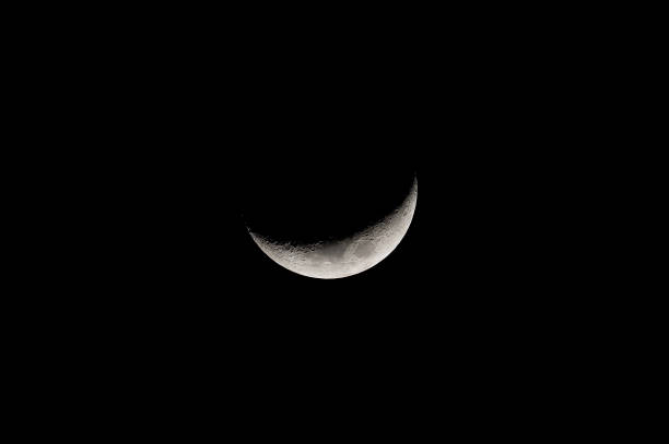 istock Closeup Half moon in the night 1294077499