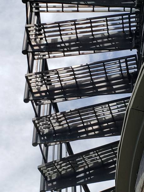 istock Looking up at a metal staircase 1294081030