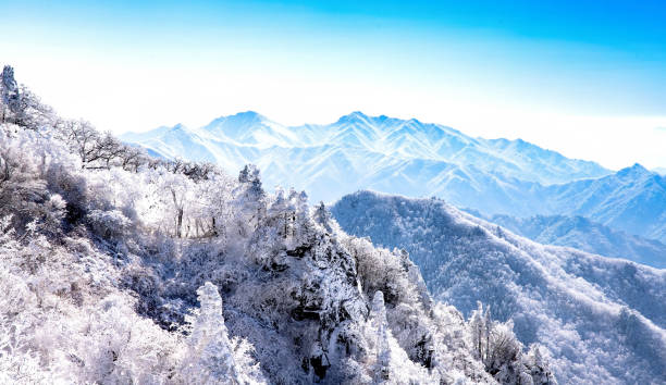 Snowscape photographed in Deokyusan, Sucheon-myeon, Muju-gun, Jeonbuk
